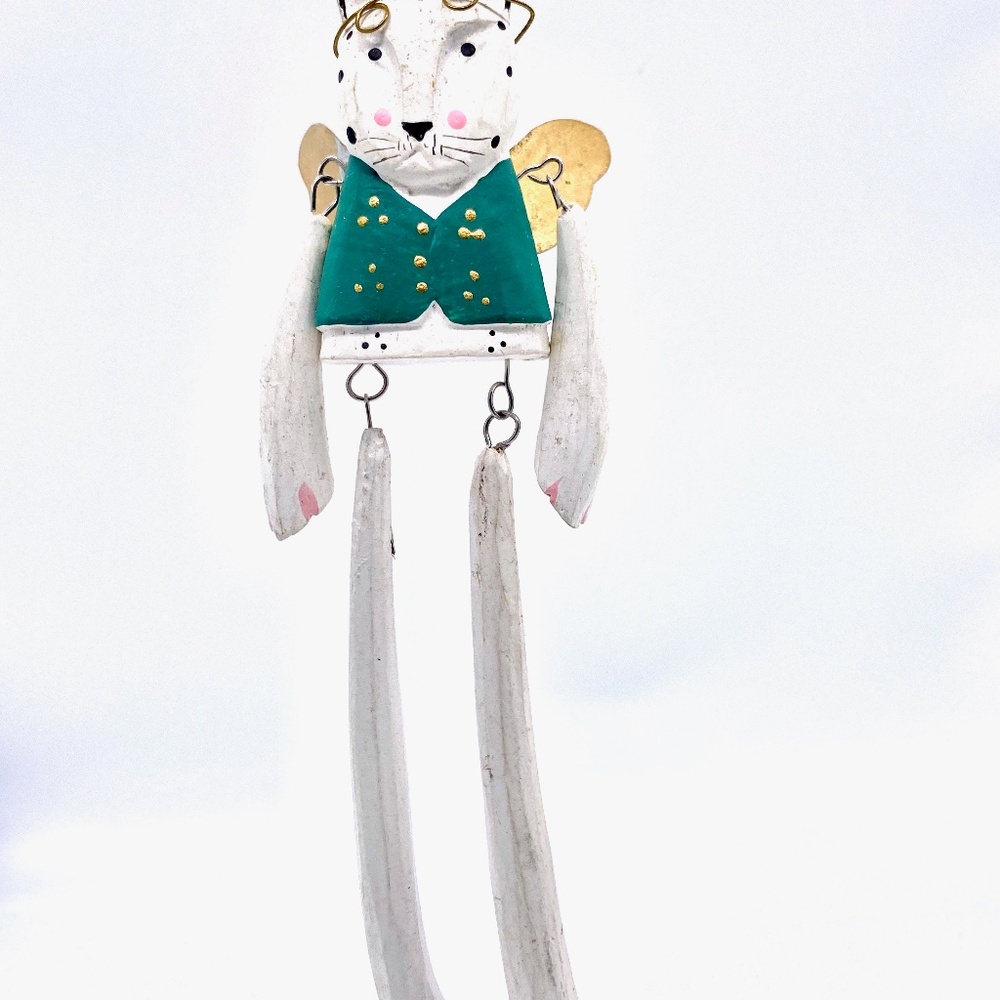Monkey Business Cat long Leg Ornament
